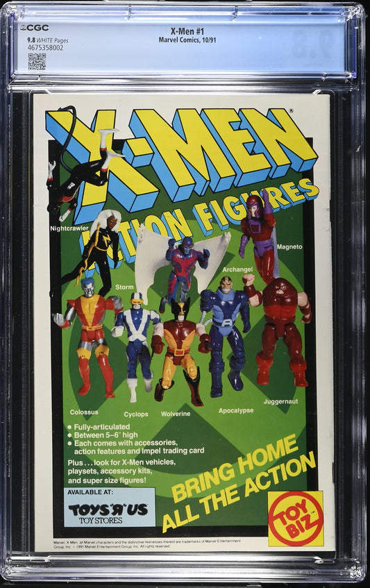 X-Men 1 CGC 9.8 Marvel Comics 1991 Jim Lee Chris Claremont Magneto Cover