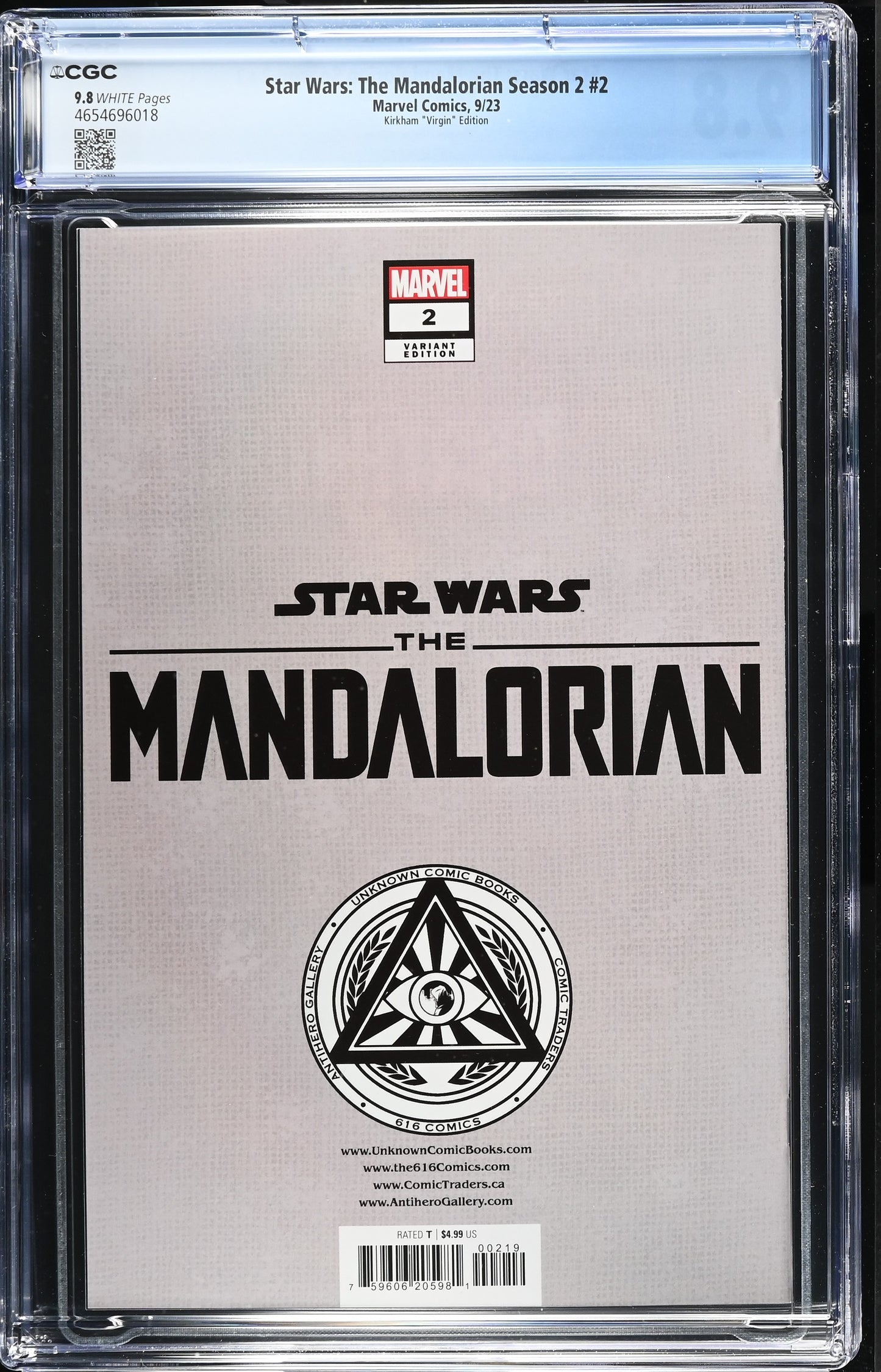 Star Wars Mandalorian #2 Vol 2 Exclusive Tyler Kirkham Virgin Variant CGC 9.8