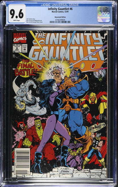 Infinity Gauntlet #6 CGC 9.6 Newsstand Edition