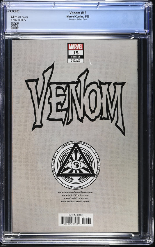 Venom #15 CGC 9.8 Mastrazzo Variant Cover