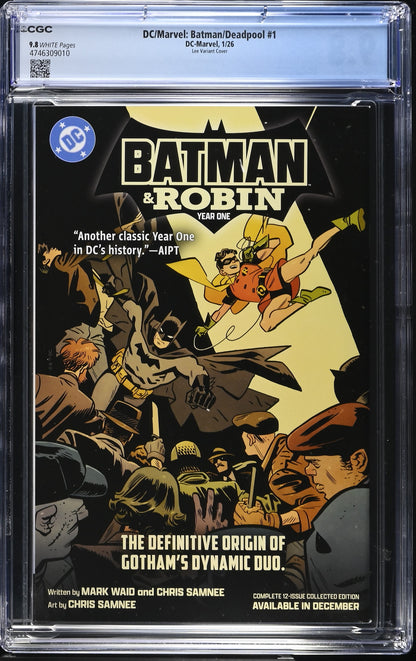 DC/Marvel: Batman/Deadpool #1 CGC 9.8 Lee Variant Cover