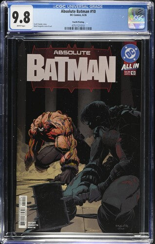 Absolute Batman #10 CGC 9.8 Fourth Printing