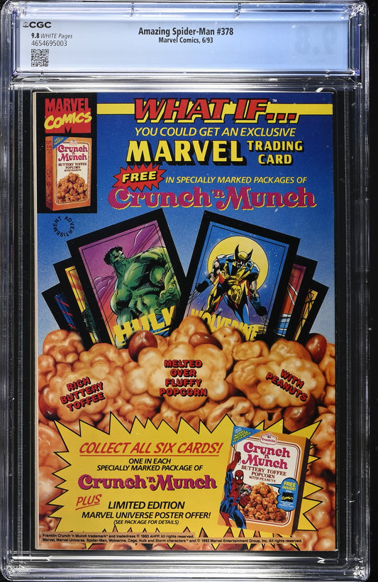 Amazing Spider-Man 378 6/93 Marvel Comics CGC 9.8