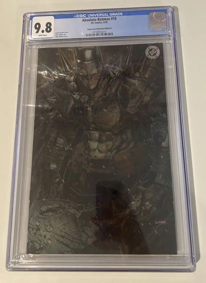 DC Comics Absolute Batman 18 CGC 9.8 John Giang foil Variant Limited Darklord