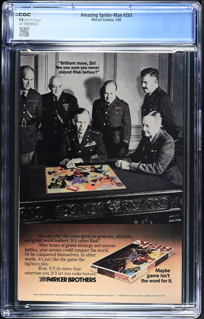 Amazing Spider-Man #261 CGC 9.8 with White Pages Hobgoblin and Rose appearance