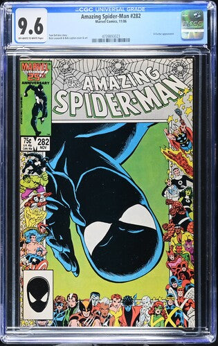 Amazing Spider-Man # 282 CGC Graded 9.6 Marvel Comic Book Black Suit 1986