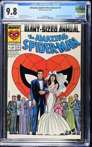 The Amazing Spider-Man Annual #21 (Marvel Comics 1987) CGC 9.8 Wedding Issue