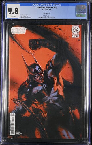 Absolute Batman #10 Gabriele Dell'otto Cardstock Variant Cover, CGC 9.8. WP