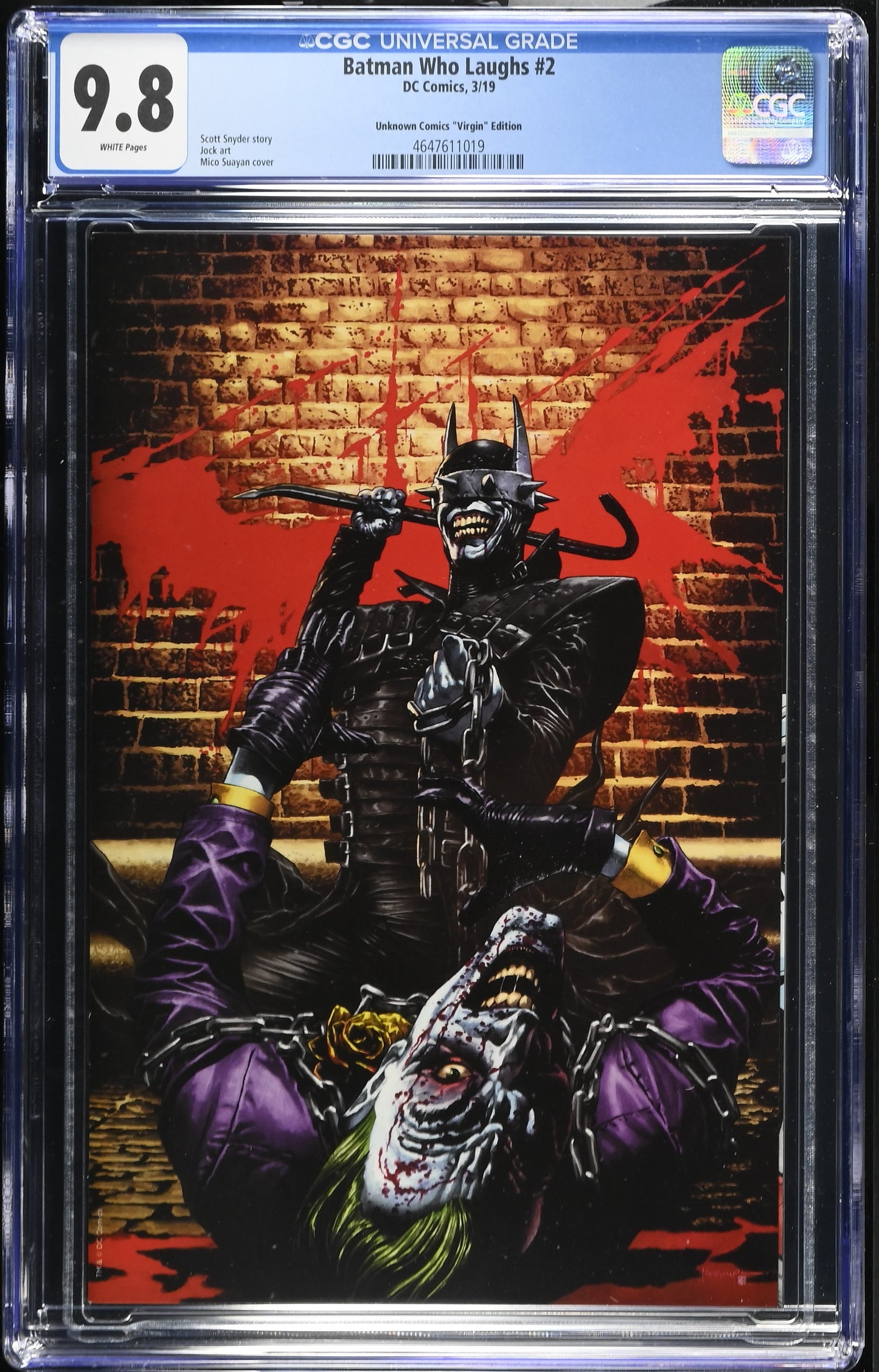 Batman Who Laughs #2 CGC 9.8 Suayan Virgin Variant