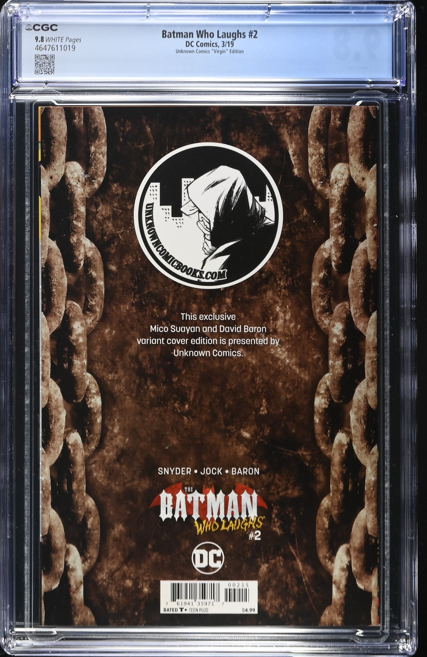 Batman Who Laughs #2 CGC 9.8 Suayan Virgin Variant