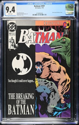 BATMAN #497 DC 7/1993 CGC 9.4 KNIGHTFALL 11 Bane Breaks Batman's Back LOOK!!