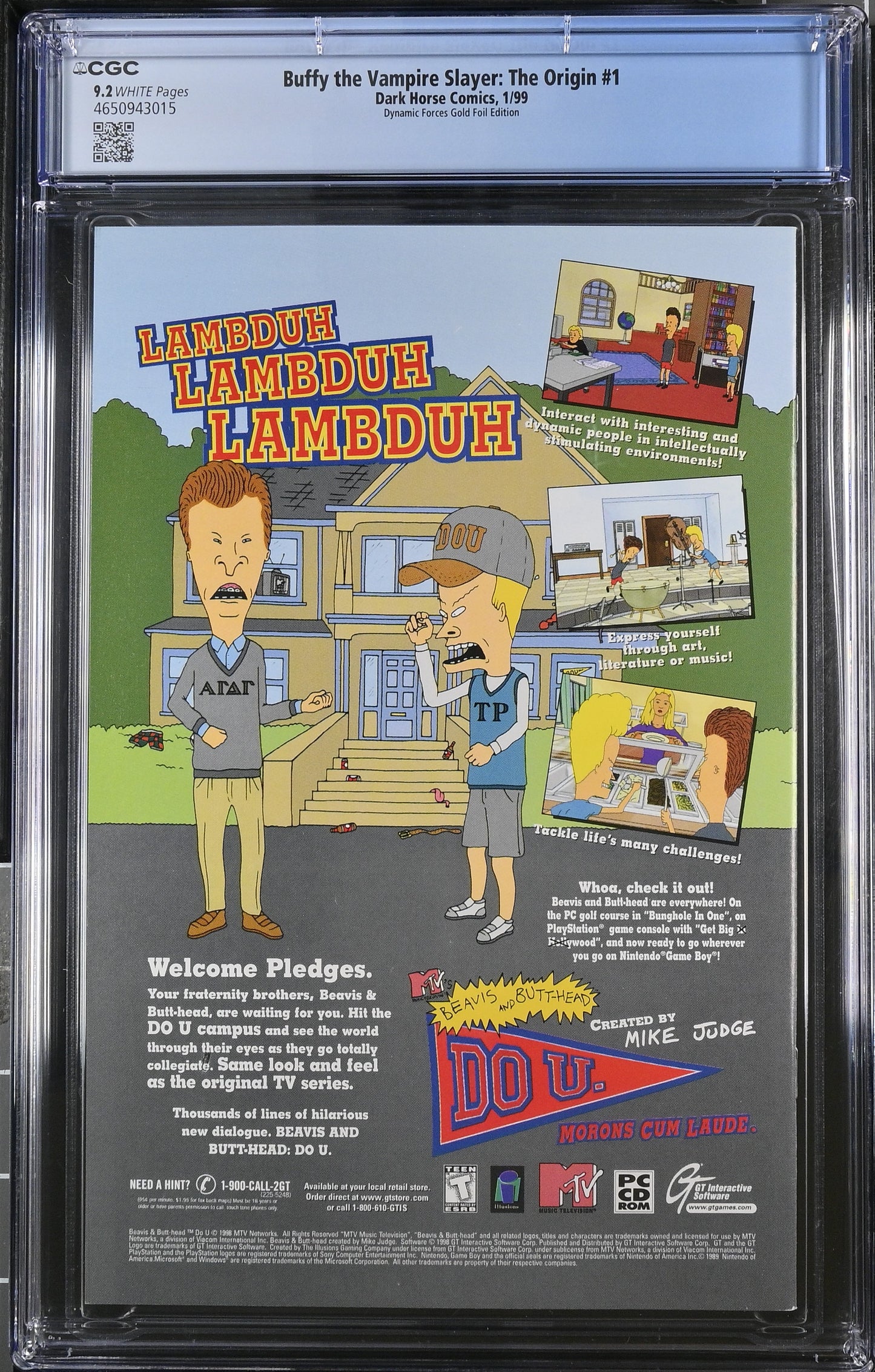 Buffy the Vampire Slayer No 1 1999 Dark Horse CGC 9.2