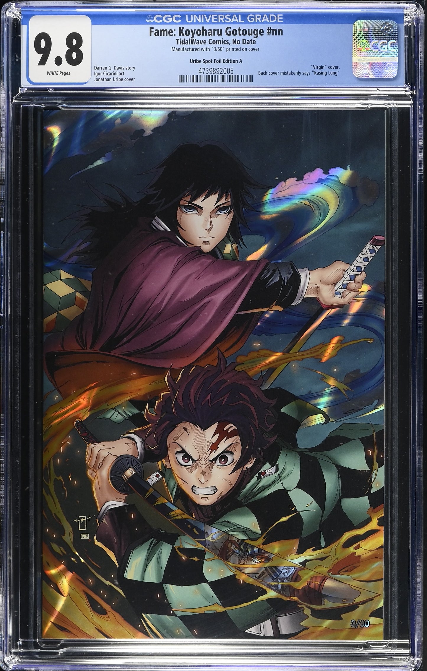 NYCC 2025 Fame: Koyoharu Gotouge "Demon Slayer Uribe Foil CGC 9.8