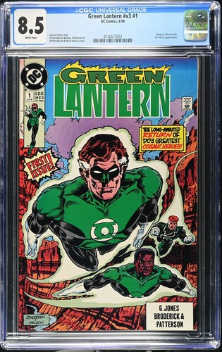 🔥GREEN LANTERN V3 #1 CGC 8.5 (6/90) HAL JORDON DC COMICS GUY GARDNER 1ST🔥