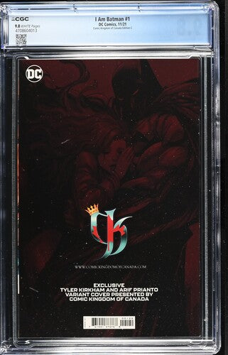 I AM BATMAN # 1 - TYLER KIRKHAM Variant - Batman #423 Homage - CGC 9.8 Edition C