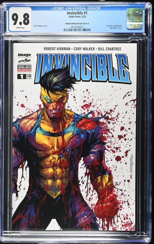 Invincible 1 CGC 9.8 3/25 Salda Press Italian Edition/Variant Cover