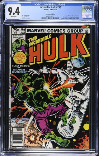 INCREDIBLE HULK #250 (1980) - CGC 9.4 - SILVER SURFER, FANTASTIC FOUR