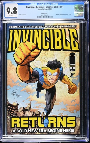 Invincible Returns Facsimile Edition #1 CGC 9.8 Variant B Erik Larsen Skybound