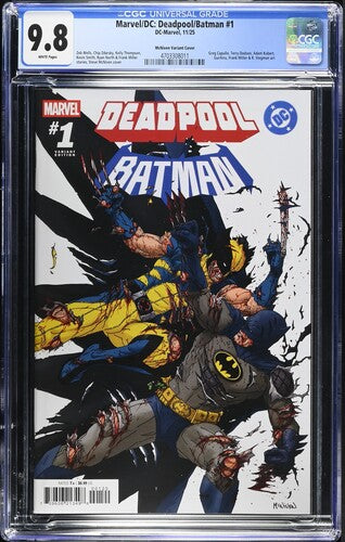MARVEL/DC: DEADPOOL /BATMAN # 1 CGC 9.8 McNIVEN 1:25 Ratio VARIANT BEAUTY !