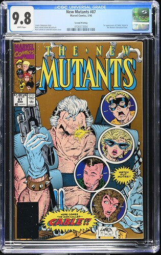 New Mutants #87 Liefeld Variant 2nd Printing CGC 9.8 1991 1st Cable