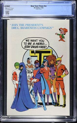 New Teen Titans CGC 9.6 WP Keebler Nancy Reagan Drug Issue HTF DC 1983