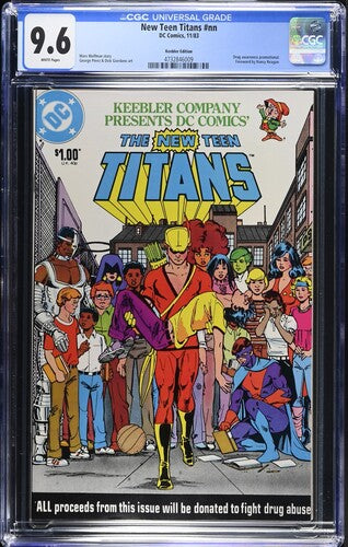 New Teen Titans CGC 9.6 WP Keebler Nancy Reagan Drug Issue HTF DC 1983