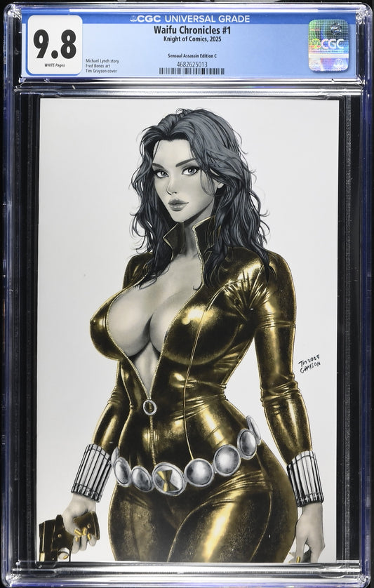 Waifu Chronicles #1 Sensual Assassin Black Widow Cover C By Grayson CGC 9.8
