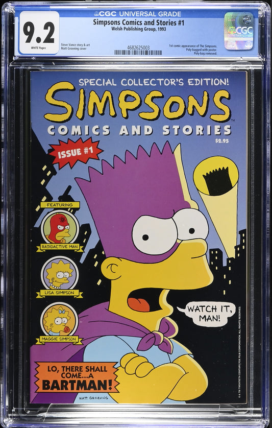 The Simpsons Comics And Stories #1 Collector's Edition CGC 9.2