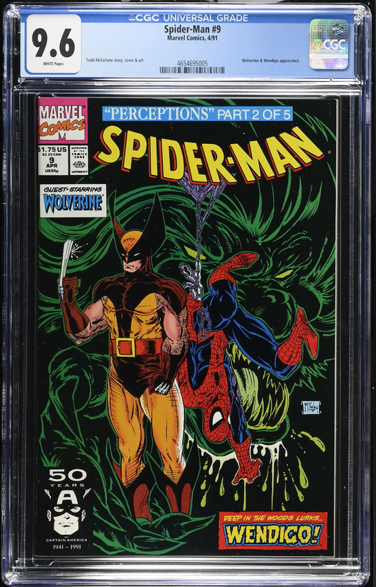 Spider-Man #9 Todd McFarlane Cover CGC 9.6 1991 Marvel Comics