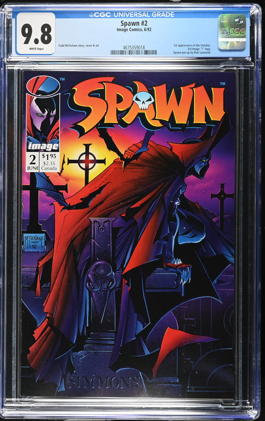 Spawn 2 CGC 9.8 6/92 Image Comics