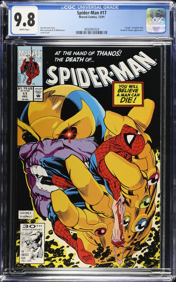 Spider-Man 17 CGC 9.8 White (Classic Thanos & Infinity Gauntlet Cover)