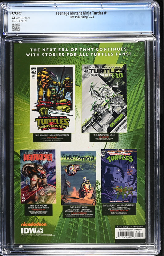 Teenage Mutant Ninja Turtles 1 CGC 9.8 7/24 IDW Publishing