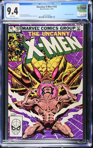 UNCANNY X-MEN #162 Oct 1982 CGC 9.4 White KEY Issue Space Sharks Wolverine