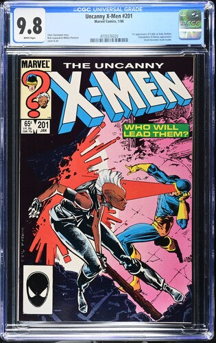 The Uncanny X-Men #201 CGC 9.8 White pages (Marvel Comics January 1986)
