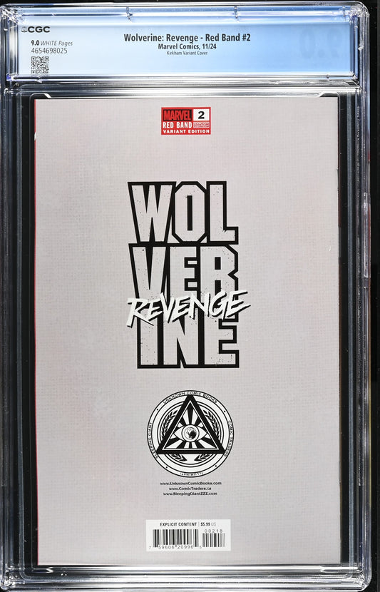 Wolverine Revenge Red Band #2 CGC 9.0 Trade Variant