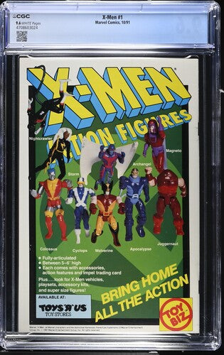 X-Men 1, Marvel Comics 1991, Jim Lee Chris Claremont, Magneto Cover. CGC 9.6