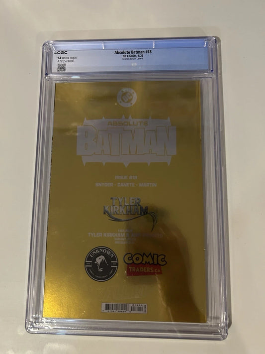 Absolute Batman #18 Tyler Kirkham Battle Damage CATWOMAN variant GOLD CGC 9.8