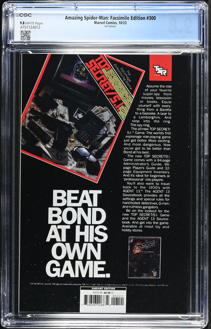 Amazing Spider-Man: Facsimile Edition #300 CGC 9.8 Foil Edition 10/23