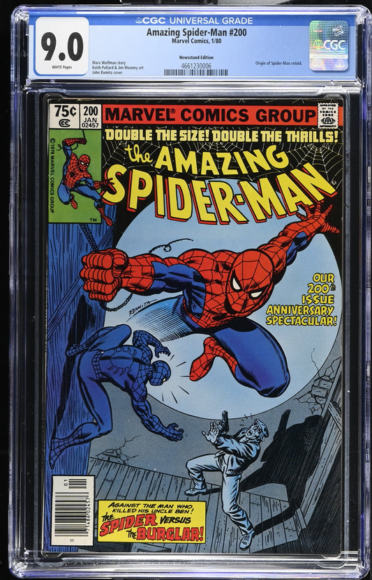 Amazing Spider-man 200 vs Burglar ORIGIN 1980 Anniversary CGC 9.0