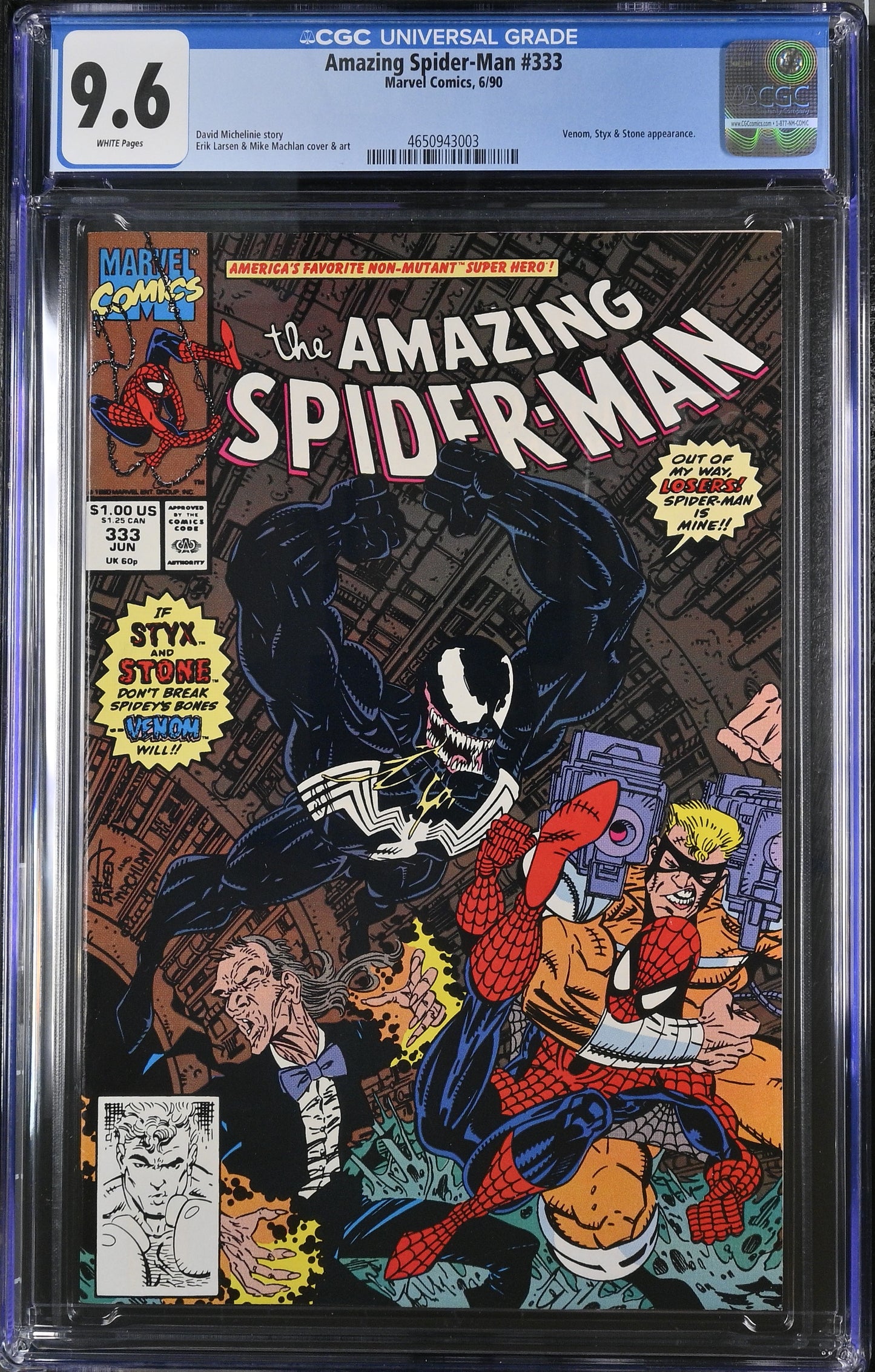 Amazing Spider-man #333 CGC 9.6 Marvel Comic 1990