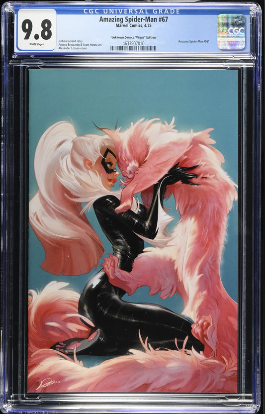 Amazing Spider-man # 67 (2025) CGC 9.8 Lozano Black Cat Virgin Edition