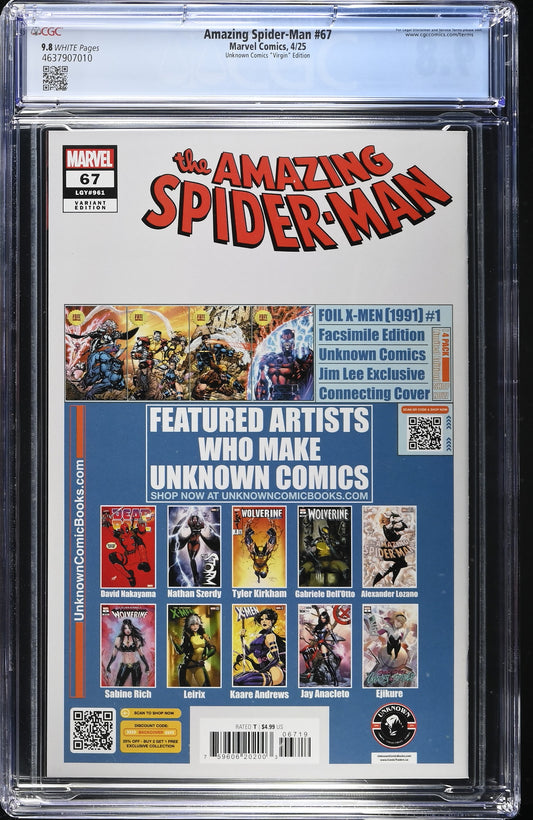 Amazing Spider-man # 67 (2025) CGC 9.8 Lozano Black Cat Virgin Edition