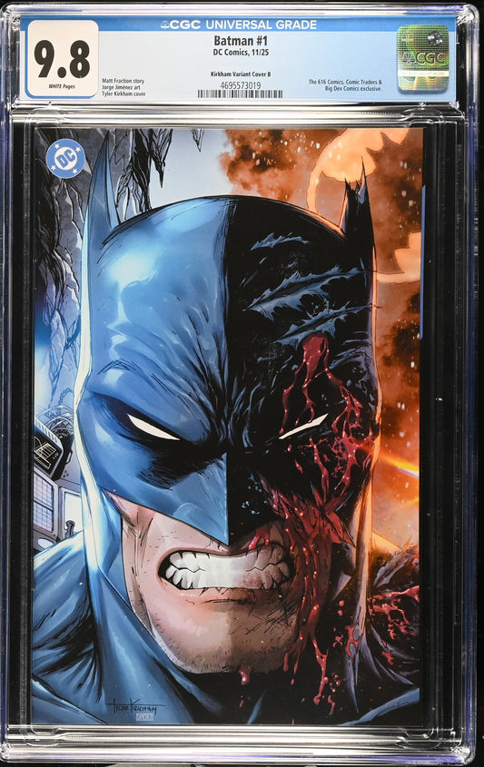 Batman #1 CGC 9.8 Tyler Kirkham 616 Virgin Variant DC 2025
