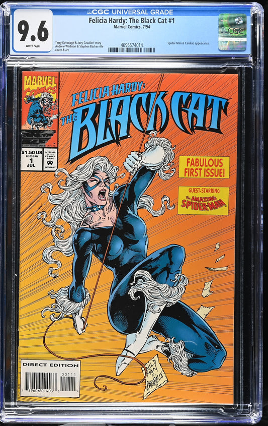 Felicia Hardy: The Black Cat #1 CGC. 9.6 White Pages! 1994 Fabulous First Issue!