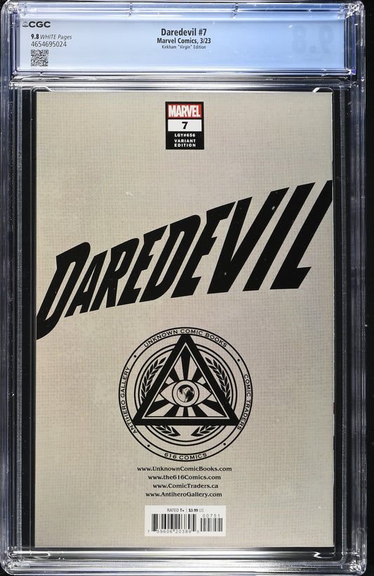 Daredevil #7 (2023 Marvel Comics) 1st Print Tyler Kirkham Virgin Variant CGC 9.8
