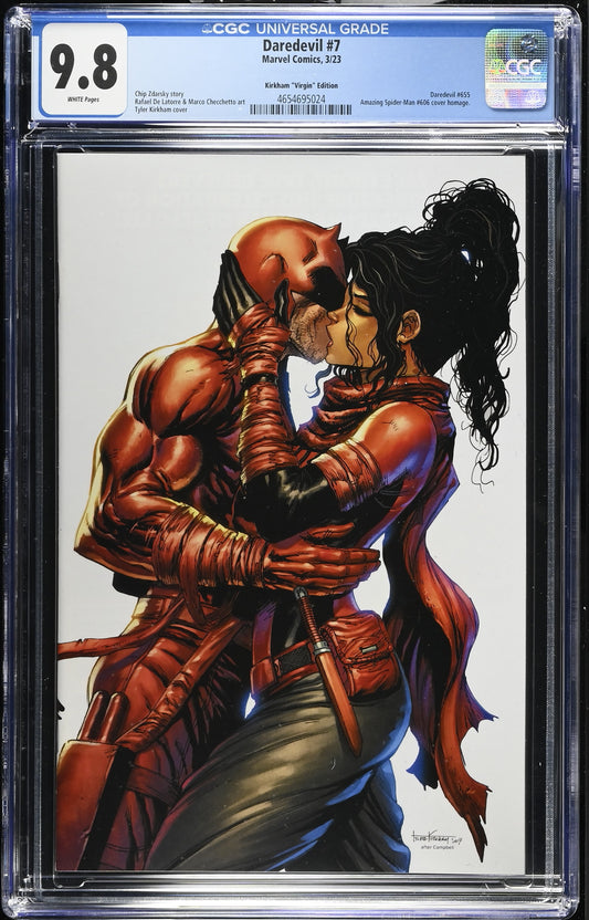 Daredevil #7 (2023 Marvel Comics) 1st Print Tyler Kirkham Virgin Variant CGC 9.8