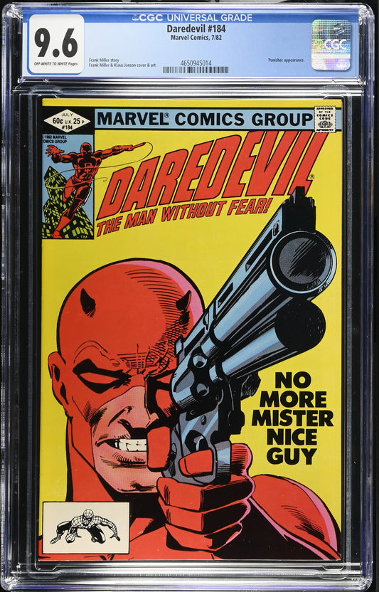 Daredevil #184 CGC 9.6 White Pages Frank Miller Art! Punisher Appearance!