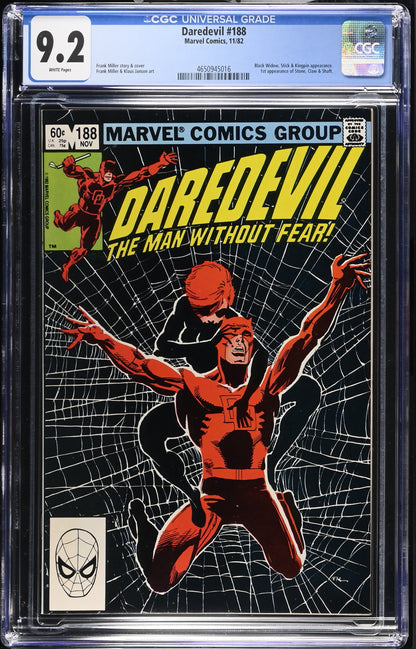 Daredevil #188 CGC 9.2 Frank Miller Cover & Story