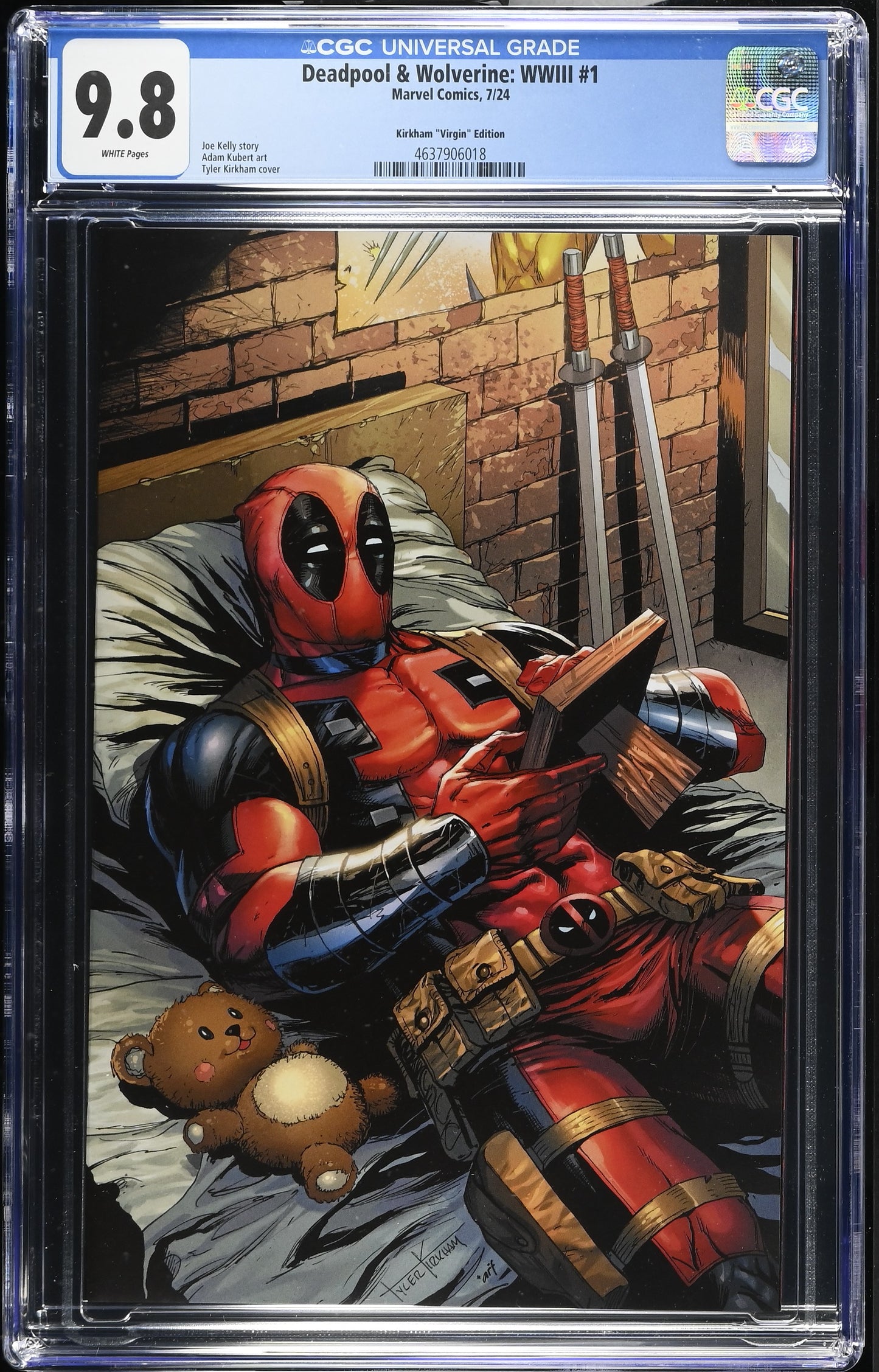 Deadpool Wolverine WWIII #1 CGC 9.8 Tyler Kirkham Virgin Variant Edition