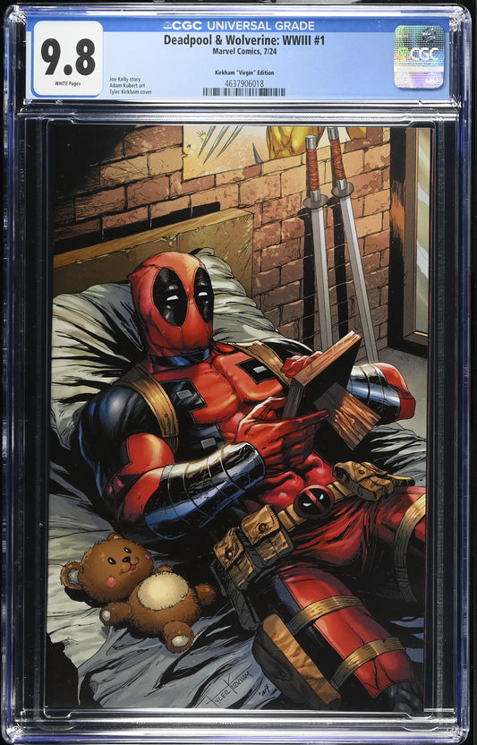Deadpool Wolverine WWIII #1 CGC 9.8 Tyler Kirkham Virgin Variant Edition